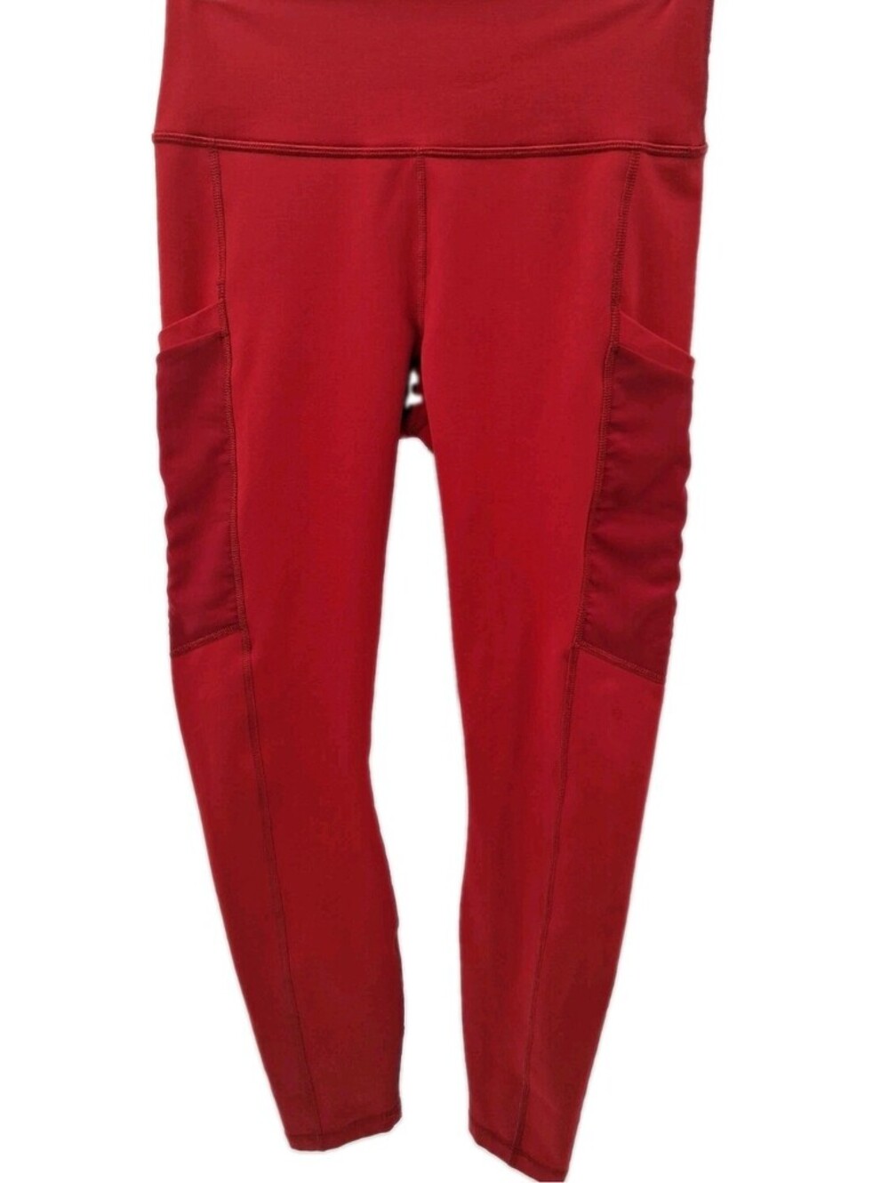 Fabletics PowerHold Leggings Women's Small Red Athletic Gym Yoga Pants 25x24